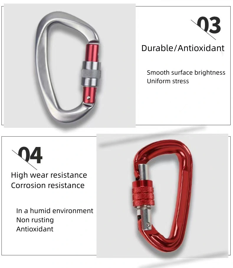 Wholesale Outdoor Sports Aluminum Alloy D Mountaineering Buckle