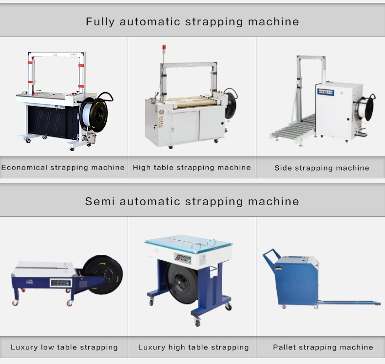 Plastic PP Strap Box Case Carton Semi /Full Automatic String Strapping Machine